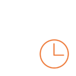 Schedule Icon - White Orange